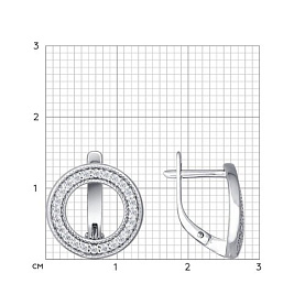 Серьги SOKOLOV - Серебро 925, Фианит (арт. 94021420)