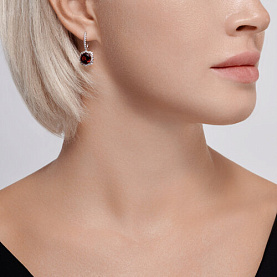 Серьги SOKOLOV - Серебро 925, Синтетический ситалл , Фианит (арт. 92022824)