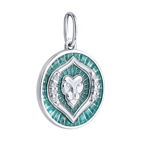 Подвеска Diamant - Серебро 925, Фианит, Эмаль (арт. 94-130-02355-1)