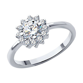 Кольцо SOKOLOV - Серебро 925, Фианит (арт. 94013988-91)