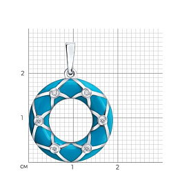 Подвеска Diamant - Серебро 925, Фианит, Эмаль (арт. 94-130-00235-1)