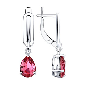 Серьги Diamant - Серебро 925, Кристалл (арт. 94-121-00244-1)