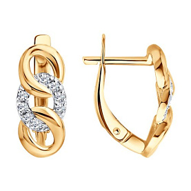 Серьги SOKOLOV - Золото 585, Фианит (арт. 0200896)