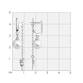 Серьги SOKOLOV - Серебро 925, Жемчуг синтетический (арт. 94025017)