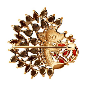 Брошь SOKOLOV - Серебро 925, Раухтопаз, Фианит (арт. 92040119)