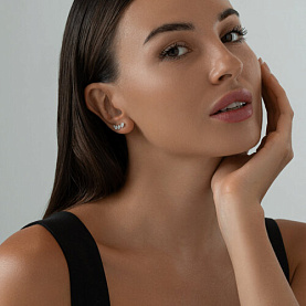 Серьги SOKOLOV - Серебро 925, Фианит (арт. 94025876)