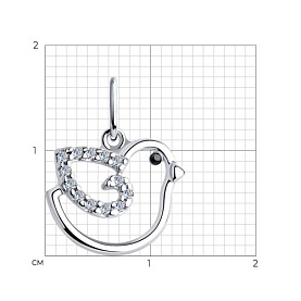 Подвеска Diamant - Серебро 925, Фианит (арт. 94-130-00748-1)