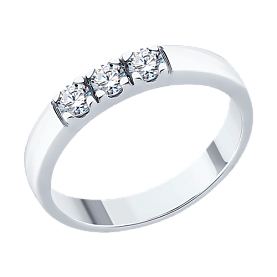 Кольцо SOKOLOV - Серебро 925, Swarovski (арт. 89010059)