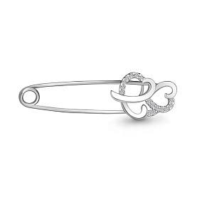 Булавка Аквамарин - Серебро 925, Фианит (арт. 71520А.5)