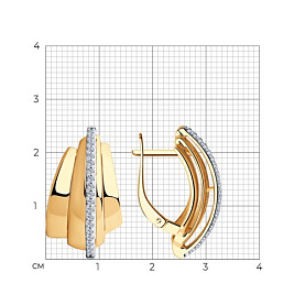 Серьги Diamant - Серебро 925, Фианит (арт. 93-120-00429-1)