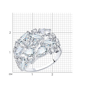 Кольцо SOKOLOV - Серебро 925, Фианит (арт. 94012236)