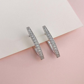 Серьги Галатея - Серебро 925, Фианит (арт. 3438.1)