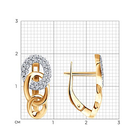 Серьги SOKOLOV - Золото 585, Фианит (арт. 0200913)