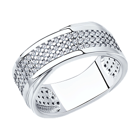 Кольцо SOKOLOV - Серебро 925, Фианит (арт. 94013590)