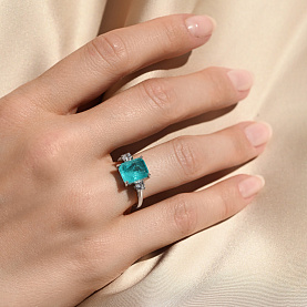 Кольцо Talant - Серебро 925, Горный хрусталь, Фианит (арт. 20-72-0П01-15365)