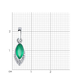 Подвеска SOKOLOV - Серебро 925, Агат, Фианит (арт. 92030575)