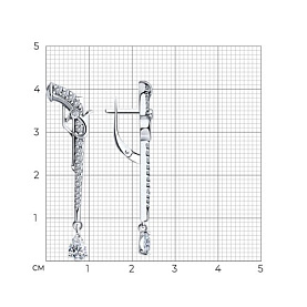 Серьги SOKOLOV - Серебро 925, Фианит (арт. 94026411)