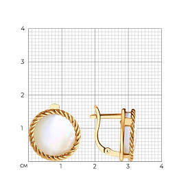 Серьги Diamant - Серебро 925, Перламутр (арт. 93-320-01563-1)