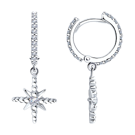 Серьги SOKOLOV - Серебро 925, Фианит (арт. 94025821)