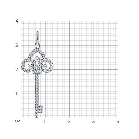Подвеска SOKOLOV - Серебро 925, Фианит (арт. 94033083)