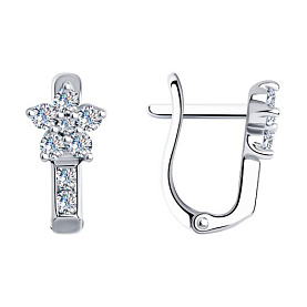 Серьги SOKOLOV - Серебро 925, Фианит (арт. 94026033)