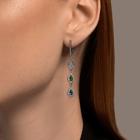 Серьги SOKOLOV - Серебро 925, Фианит (арт. 94026640)