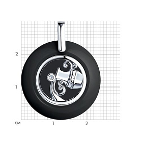 Подвеска Diamant - Серебро 925, Керамика, Фианит (арт. 94-130-01260-1)