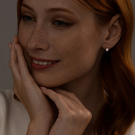 Серьги SOKOLOV - Серебро 925, Фианит (арт. 93022389)