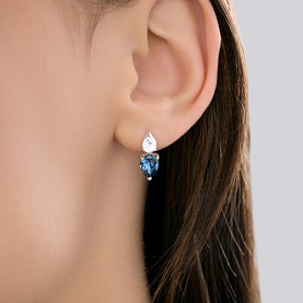 Серьги Diamant - Серебро 925, Кристалл (арт. 94-122-00047-1)