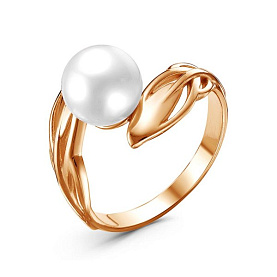 Кольцо Красная пресня - Серебро 925, Жемчуг имитация (арт. 23614791)