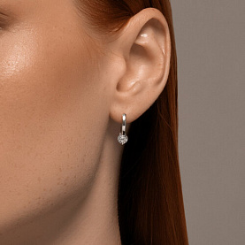 Серьги SOKOLOV - Серебро 925, Фианит (арт. 94026684)
