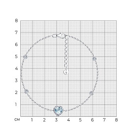 Браслет SOKOLOV - Серебро 925, Топаз, Фианит (арт. 92050168)