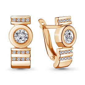 Серьги Аквамарин - Серебро 925, Фианит (арт. 47192А.6)