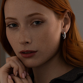 Серьги SOKOLOV - Серебро 925, Фианит (арт. 94025712)