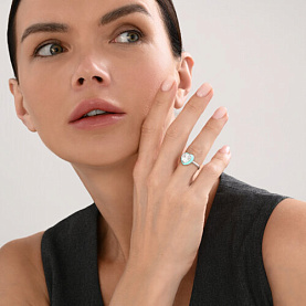 Кольцо SOKOLOV - Серебро 925, Фианит, Эмаль (арт. 94014466)