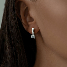Серьги SOKOLOV - Серебро 925, Фианит (арт. 94025661)