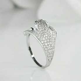 Кольцо Галатея - Серебро 925, Фианит (арт. 2038.5)