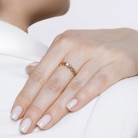 Кольцо SOKOLOV - Золото 585, Фианит (арт. 017237)