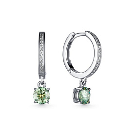 Серьги Дар - Серебро 925, Синтетический муассанит, Фианит (арт. С-3965рс1613900)