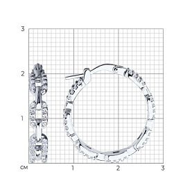 Серьги SOKOLOV - Серебро 925, Фианит (арт. 94026801)