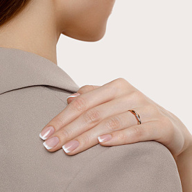 Кольцо SOKOLOV - Золото 585, Фианит (арт. 017186)