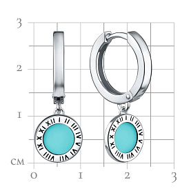 Серьги Talant - Серебро 925, Эмаль (арт. 11-7Ч-0000-15084)