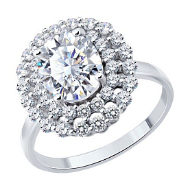 Кольцо SOKOLOV - Серебро 925, Фианит (арт. 94014910-91)