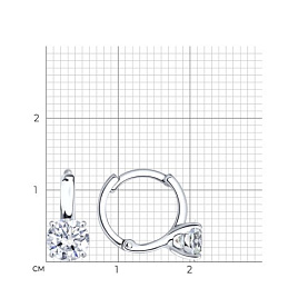 Серьги Diamant - Серебро 925, Фианит (арт. 94-120-02399-1)