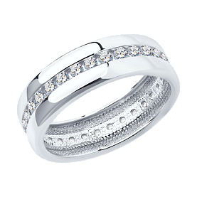 Кольцо SOKOLOV - Серебро 925, Фианит (арт. 94110026)