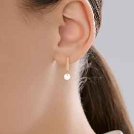 Серьги Diamant - Золото 585, Фианит (арт. 51-122-00487-1)