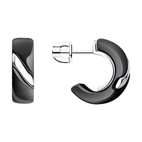 Серьги Diamant - Серебро 925, Керамика (арт. 94-122-01419-1)