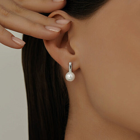 Серьги SOKOLOV - Серебро 925, Жемчуг имитация (арт. 94022487)