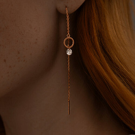 Серьги SOKOLOV - Серебро 925, Фианит (арт. 93022157)