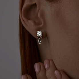 Серьги SOKOLOV - Серебро 925, Фианит (арт. 94021097)
